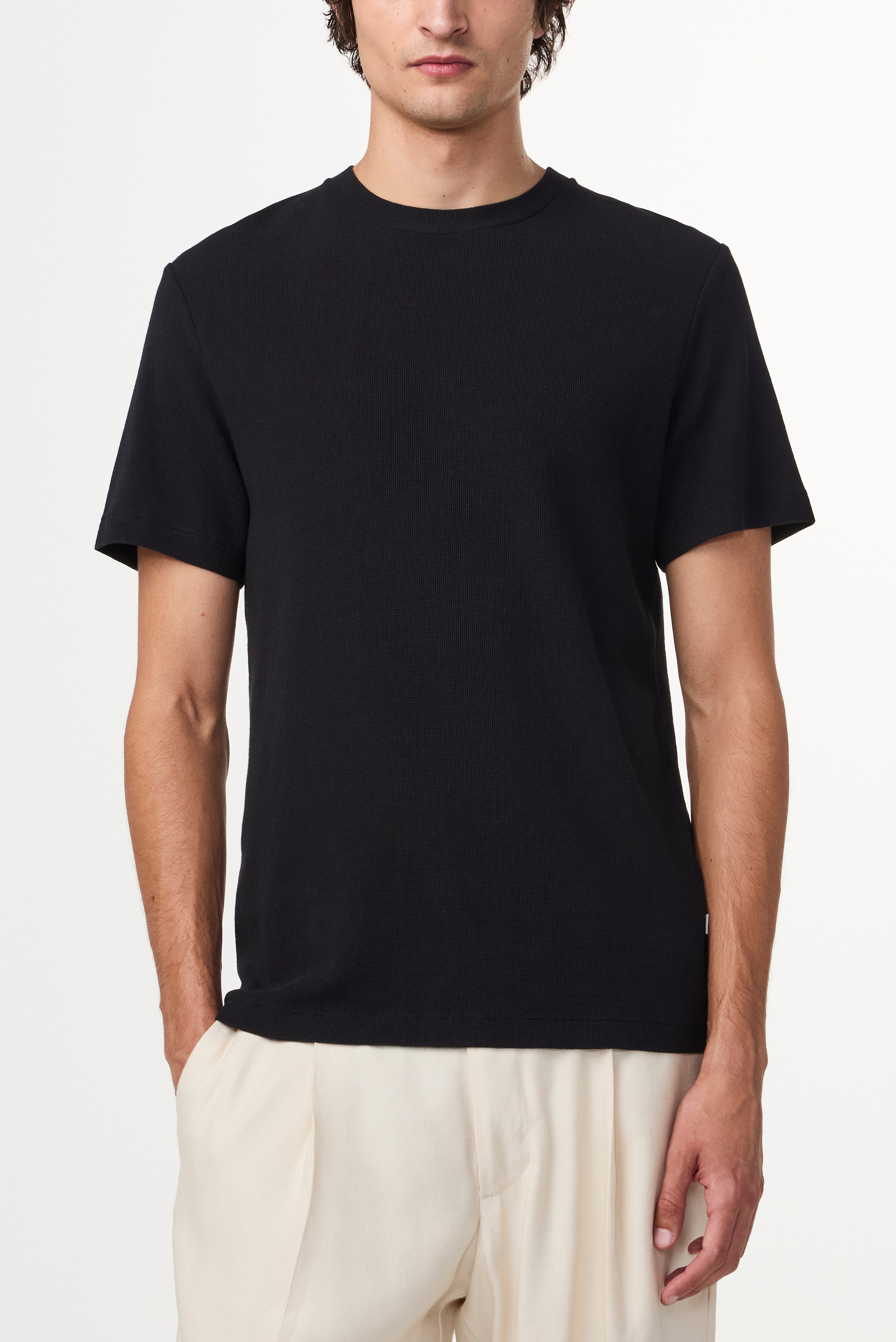 NN07 Clive Waffle Knit T-Shirt 3323