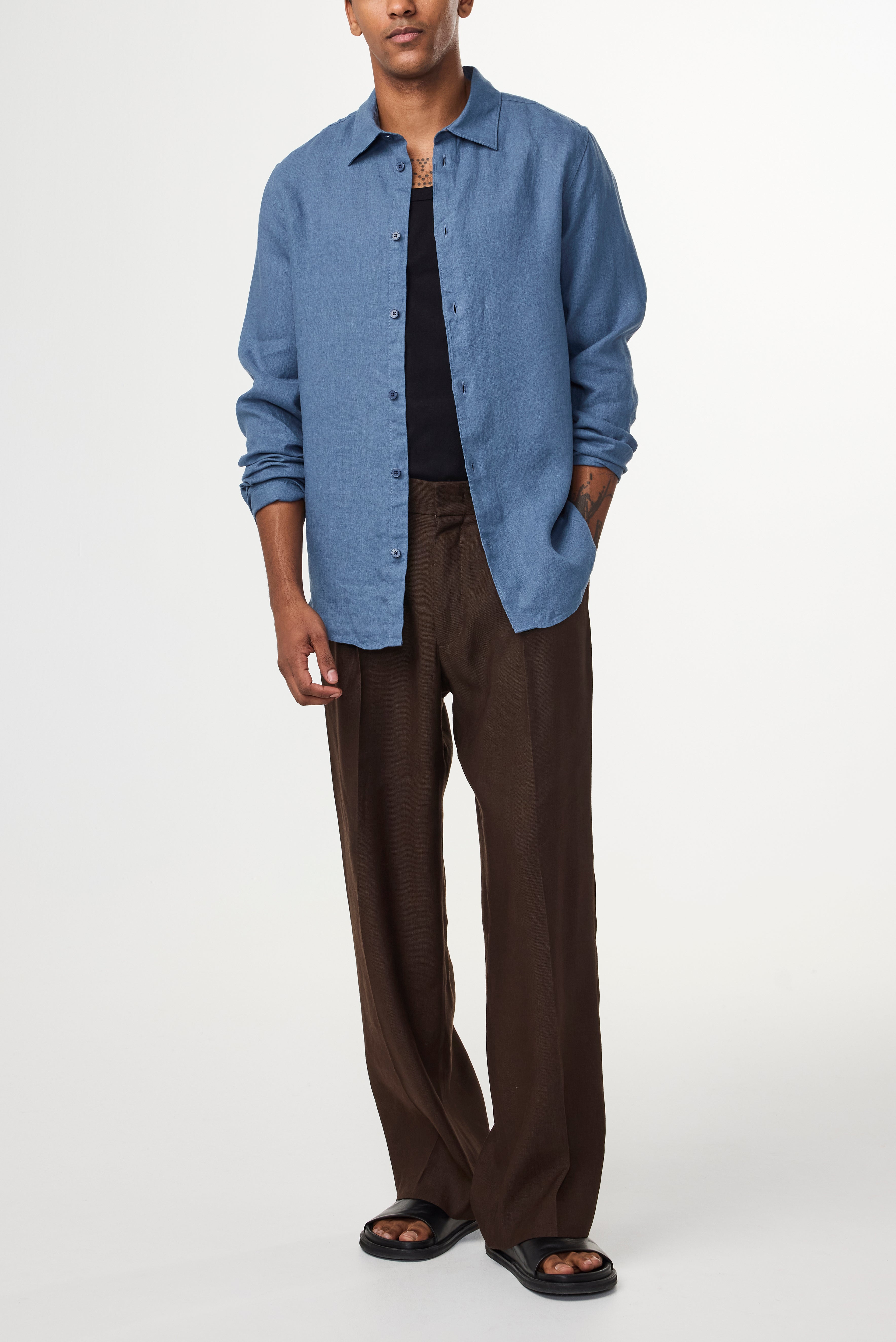 NN07 Enzo Linen Shirt 5708