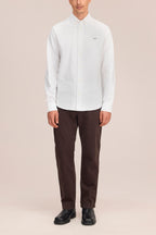 NN.07 Colby Button Down Logo Oxford Shirt 5910 - White