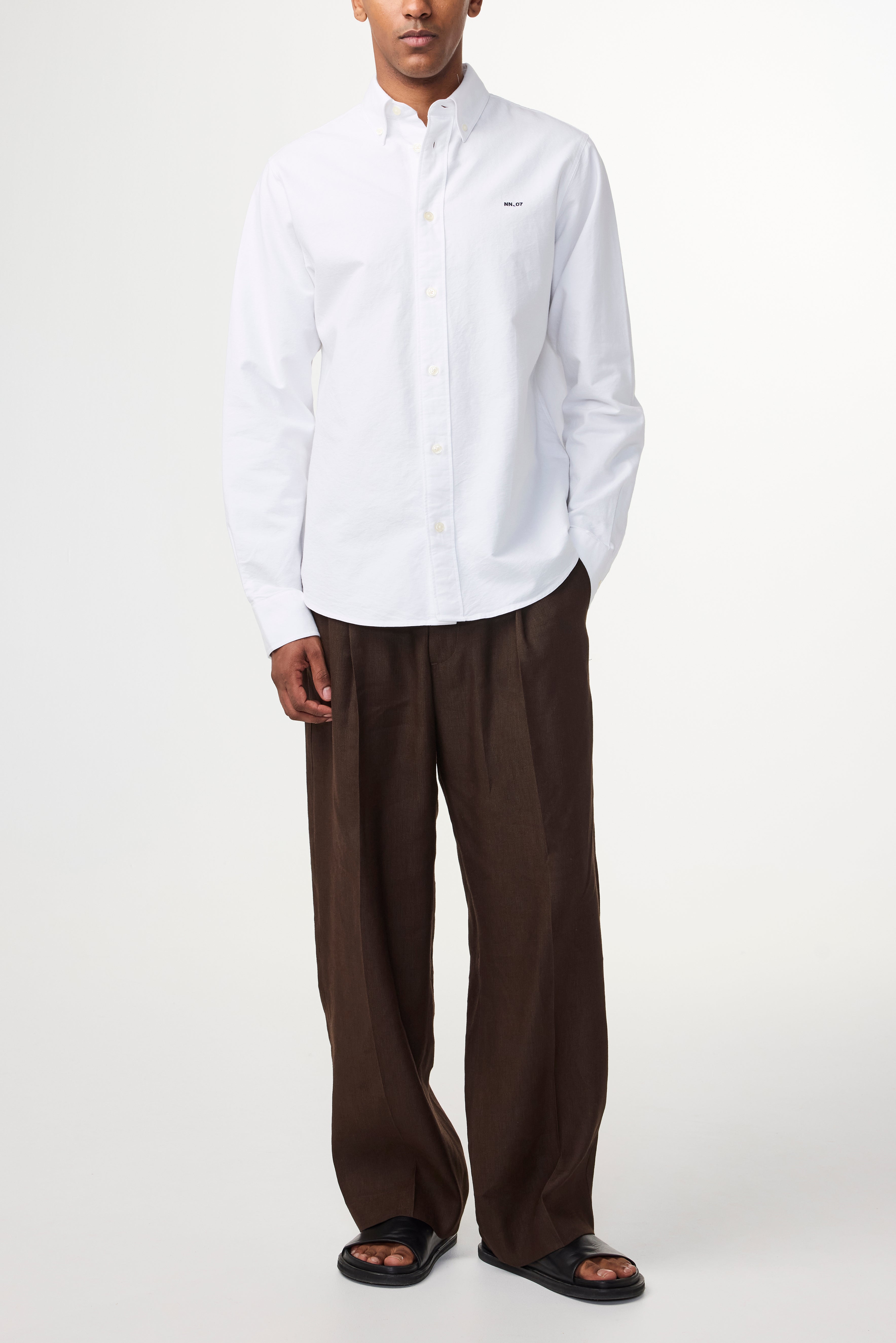 NN07 Colby Logo Oxford Shirt 5910