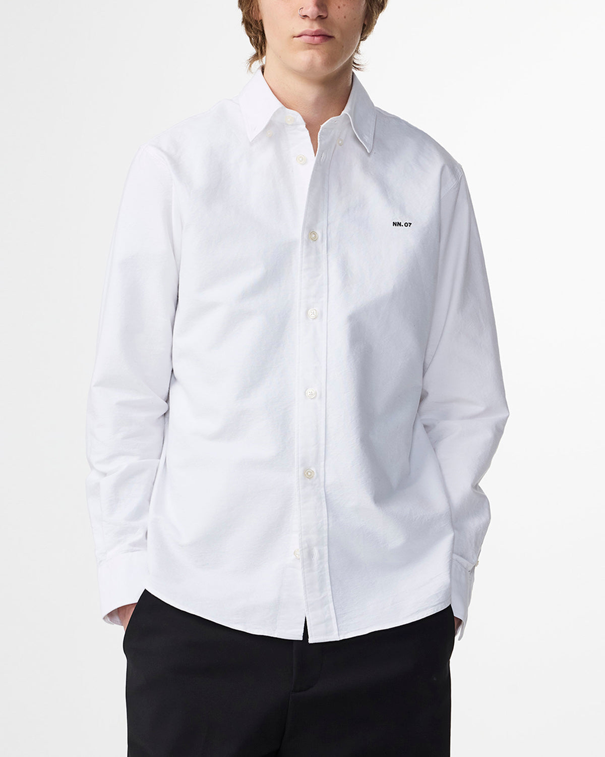 NN07 Colby Logo Oxford Shirt 5910