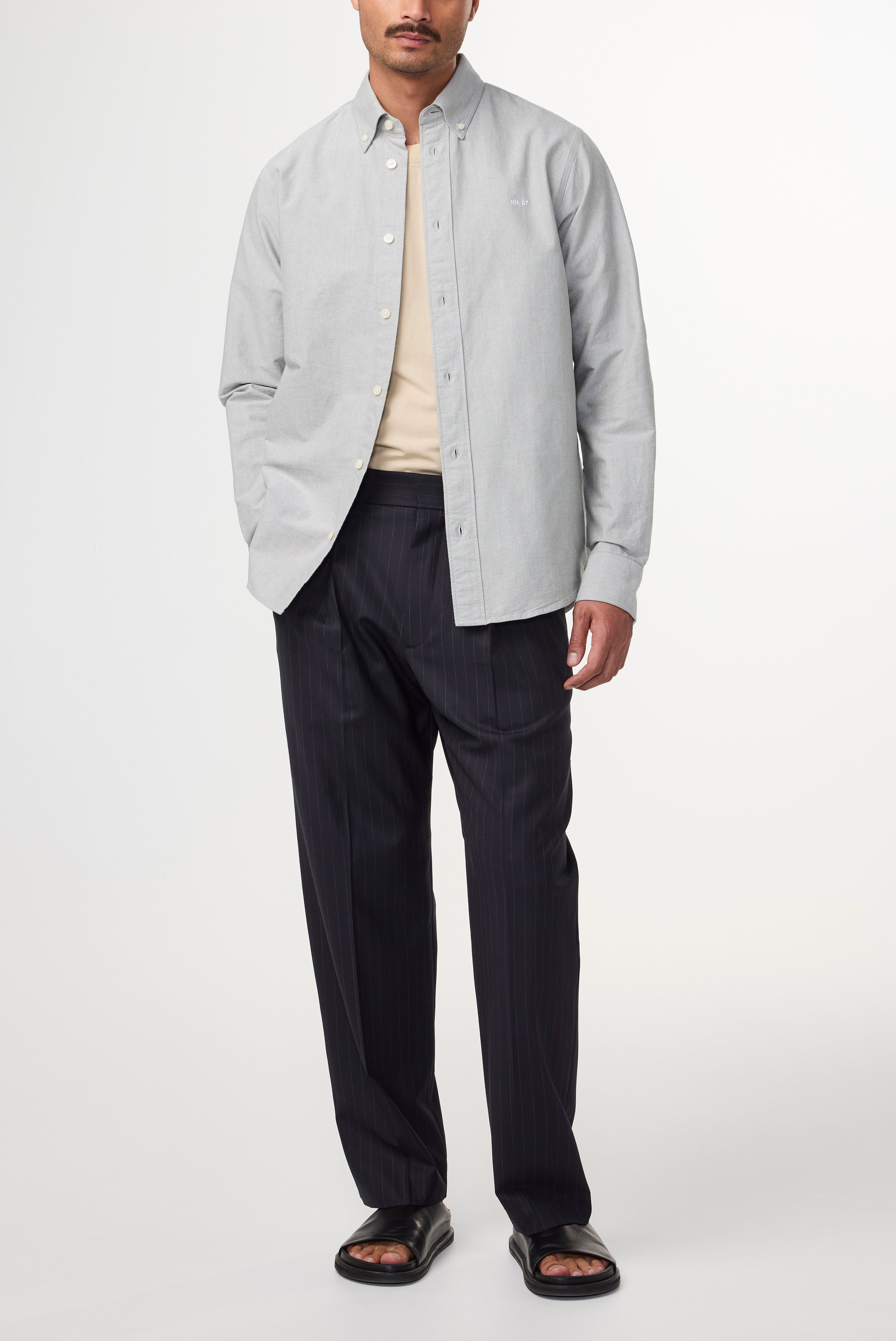 NN07 Colby Logo Oxford Shirt 5910