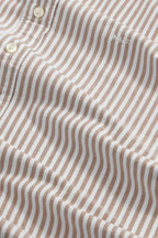 NN.07 Colby Button Down Oxford Shirt 5910 - Terracotta Stripe