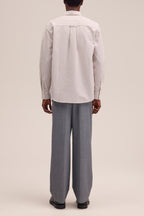 NN.07 Colby Button Down Oxford Shirt 5910 - Terracotta Stripe