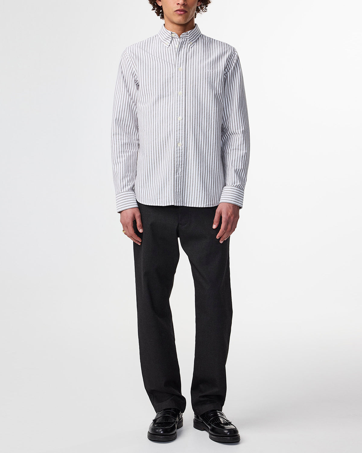 NN07 Colby Logo Oxford Shirt 5910