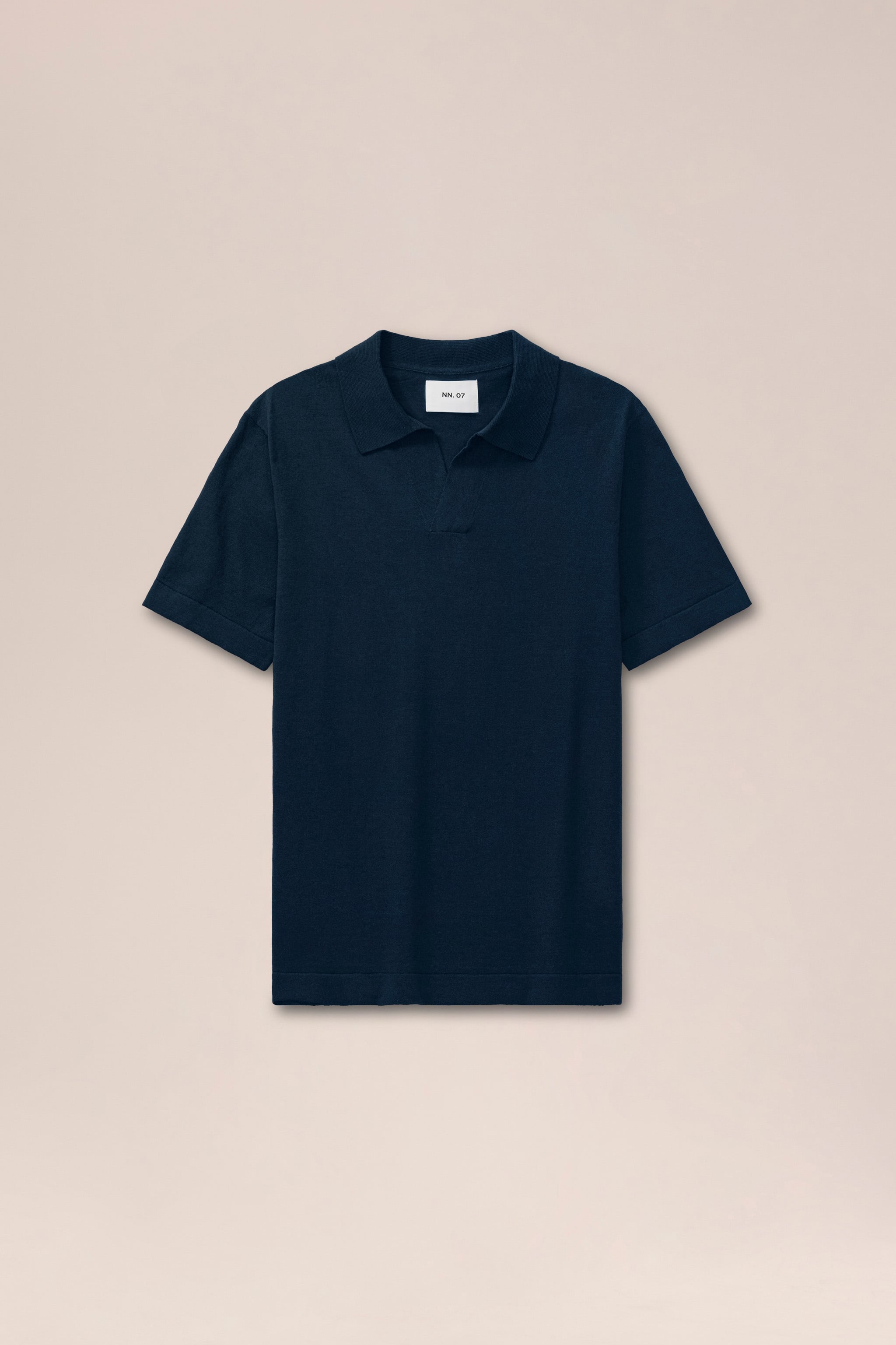 NN.07 Ryan Knitted Linen Polo - Navy Blue