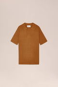 NN.07 Ryan Knitted Linen Polo 6311 - Cinnamon