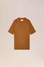 NN.07 Ryan Knitted Linen Polo 6311 - Cinnamon