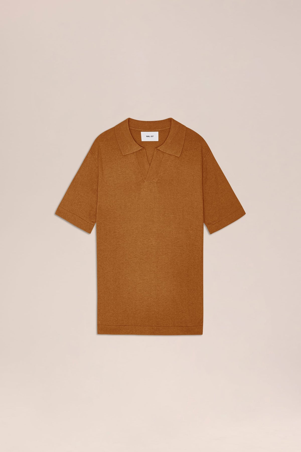 NN.07 Ryan Knitted Linen Polo 6311 - Cinnamon
