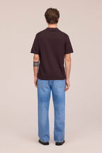 NN.07 Ryan Knitted Linen Polo 6311 - Dusky Port