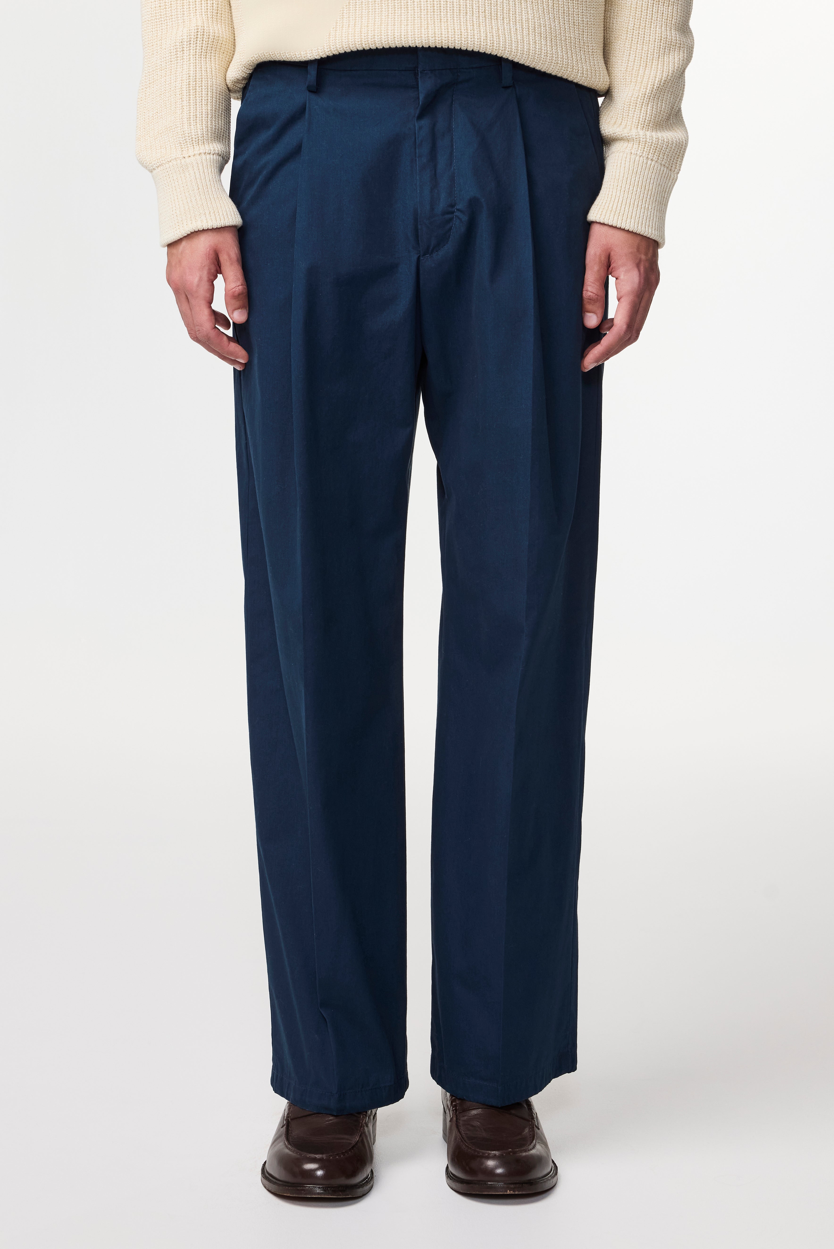 NN07 Kay Relaxed Cotton Navy Trouser 1080