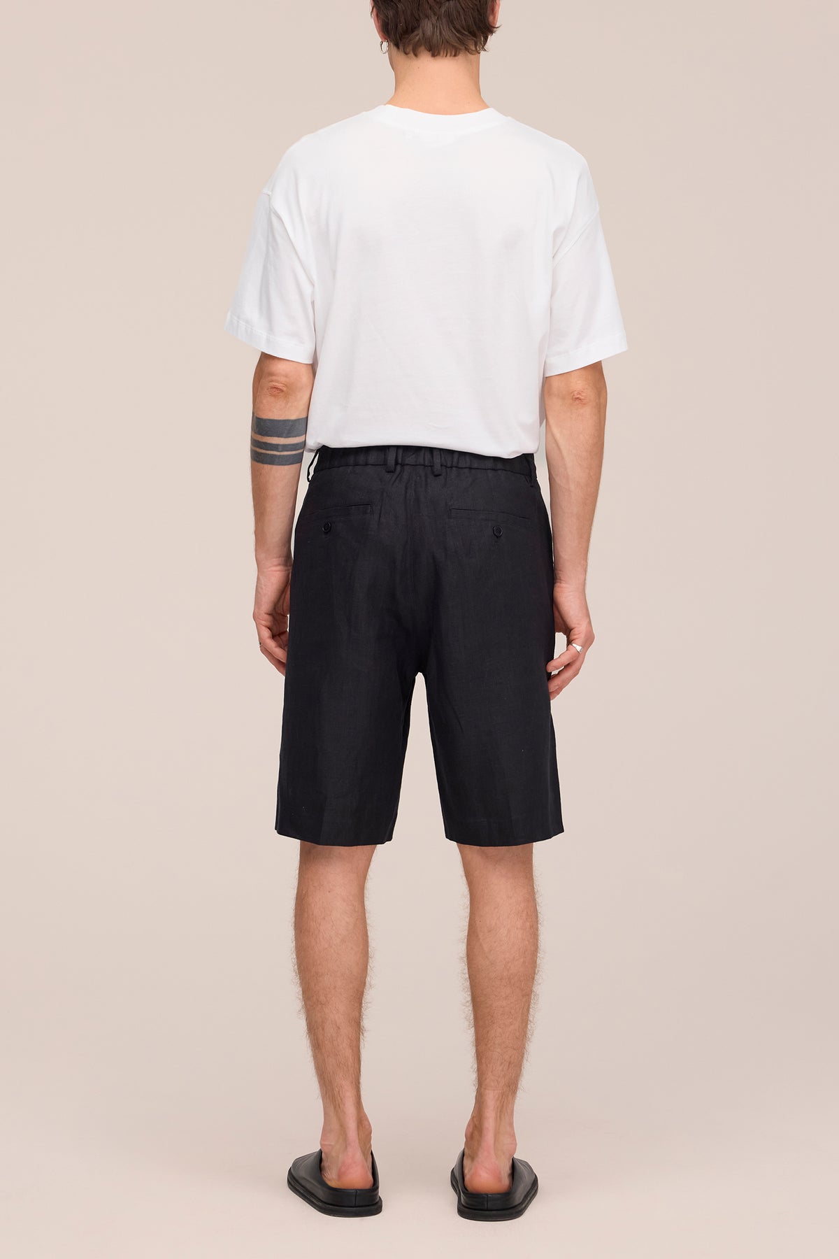 NN.07 Kay Pleated Linen Shorts 1454 - Black
