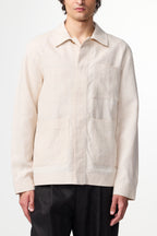 NN07 Olav Linen Oat Overshirt 1454