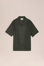 NN.07 Julio Linen Shirt 5708 - Dark Army