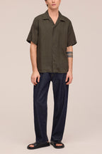 NN.07 Julio Linen Shirt 5708 - Dark Army