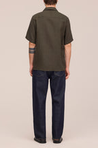 NN.07 Julio Linen Shirt 5708 - Dark Army