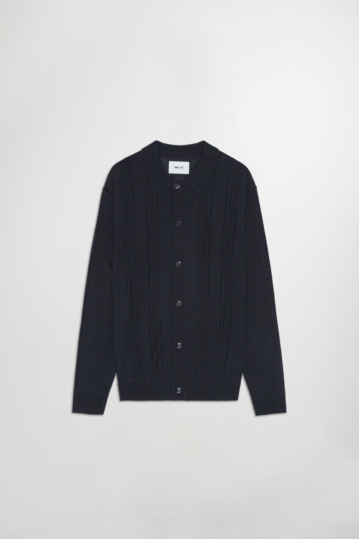 NN.07 Thor Long Sleeve Polo Cardigan 6584 - Deep Navy