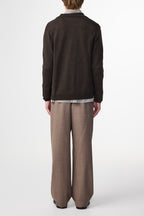 NN.07 Thor Long Sleeve Polo Cardigan 6584 - Demitasse