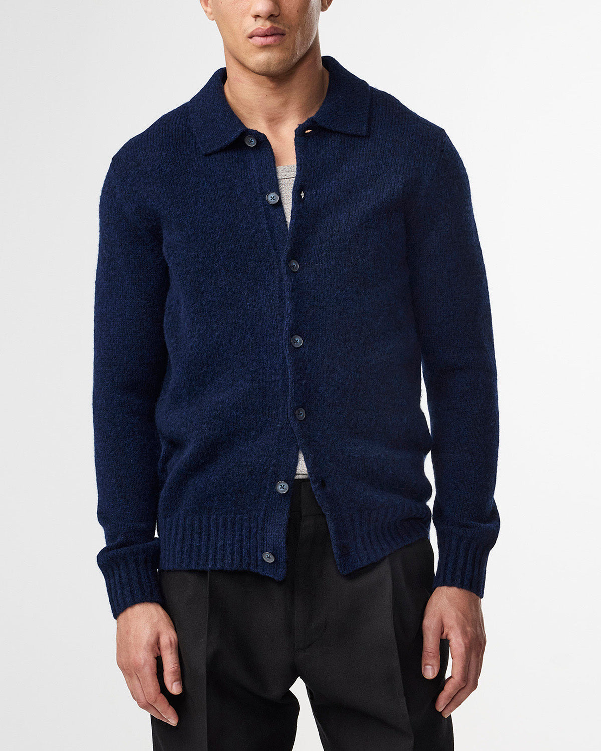 NN07 Lee Wool Polo Cardigan 6598