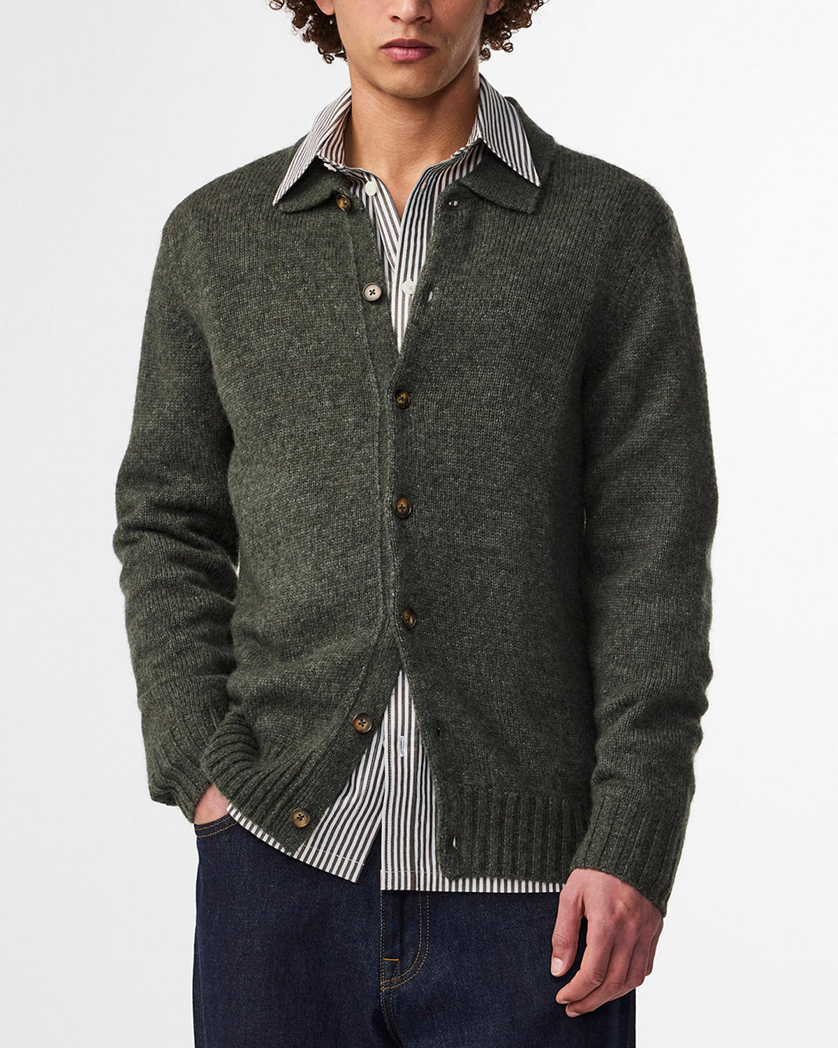 NN07 Lee Wool Polo Cardigan 6598