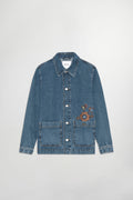 NN07 Ollie Embroided Denim Overshirt 1847