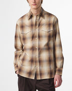 NN07 Ricky Western Shirt Brown Check 50004