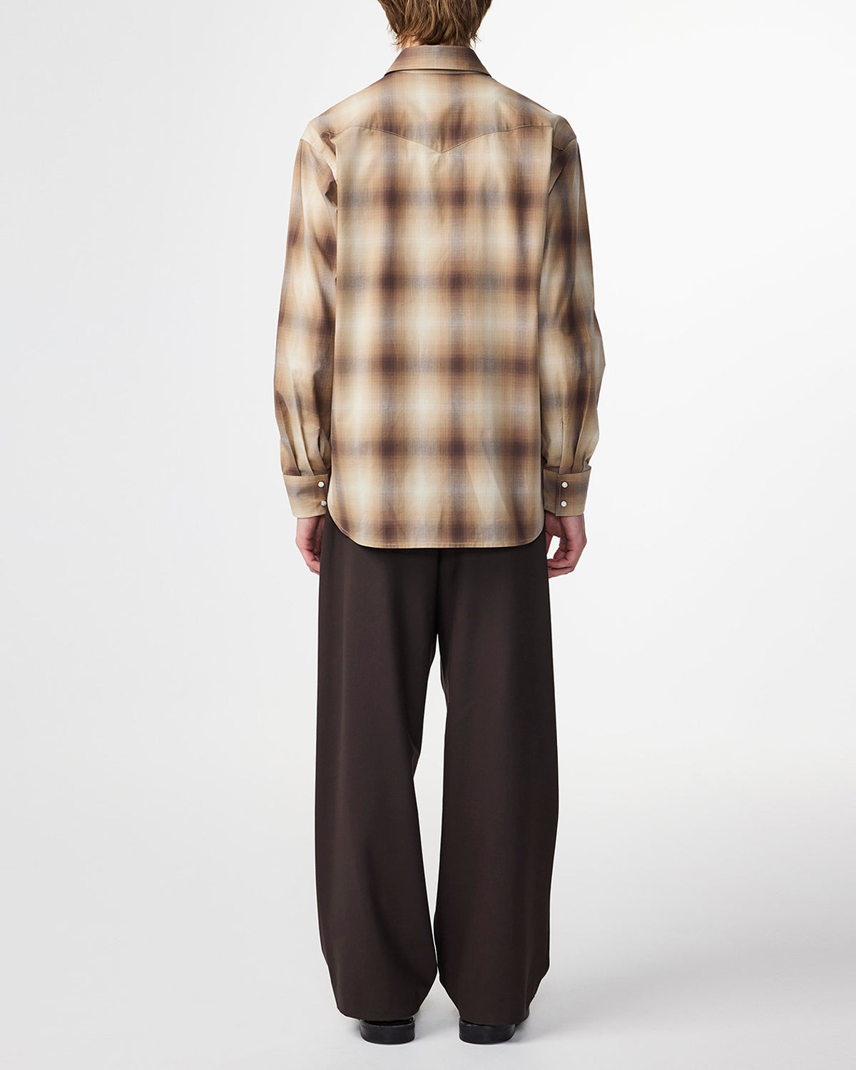 NN07 Ricky Western Shirt Brown Check 50004