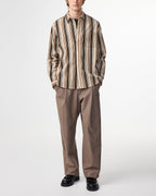 NN07 Deon Corduroy Shirt Green Stripe 50008