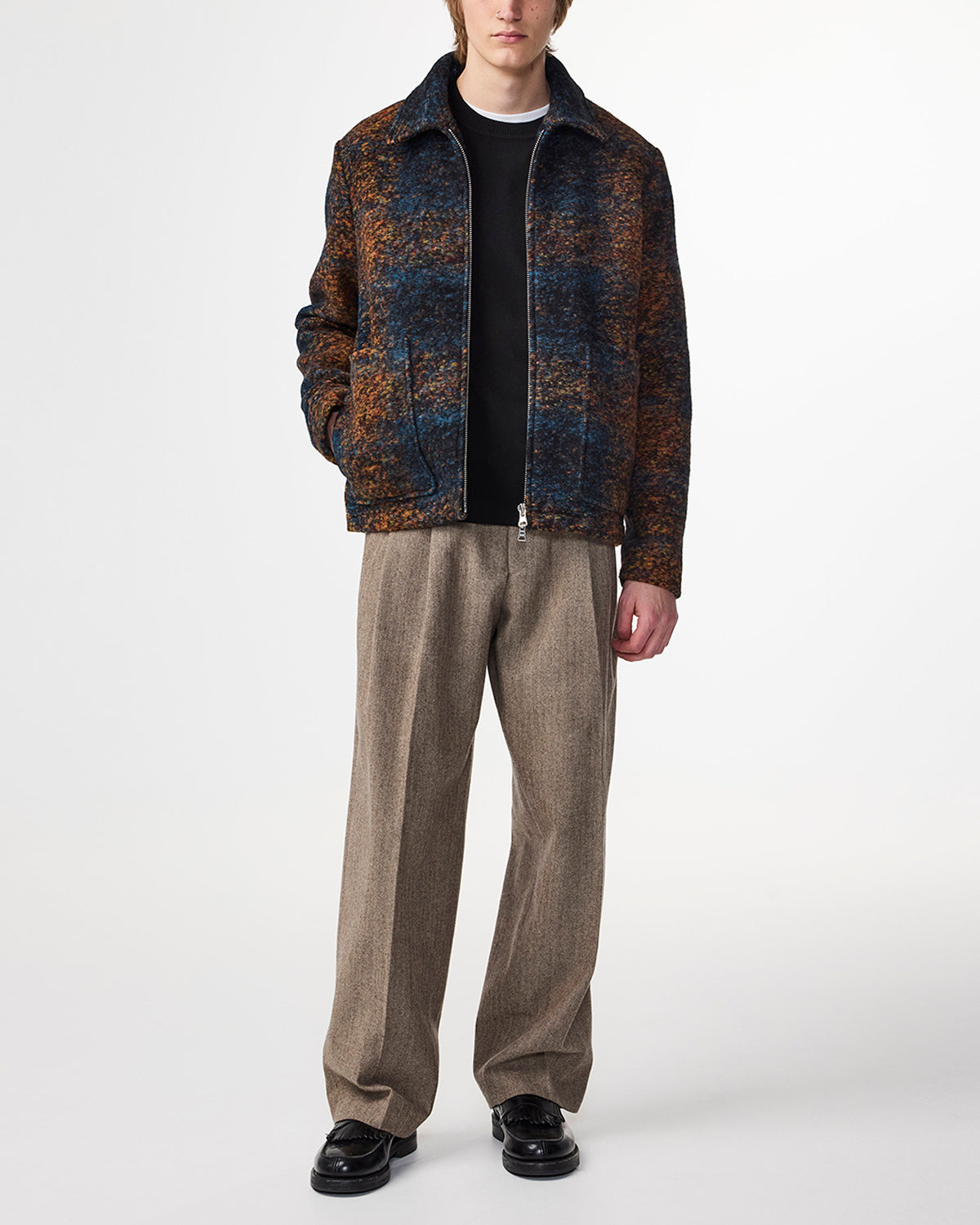 NN07 Gael Jacquard Wool Jacket 8267