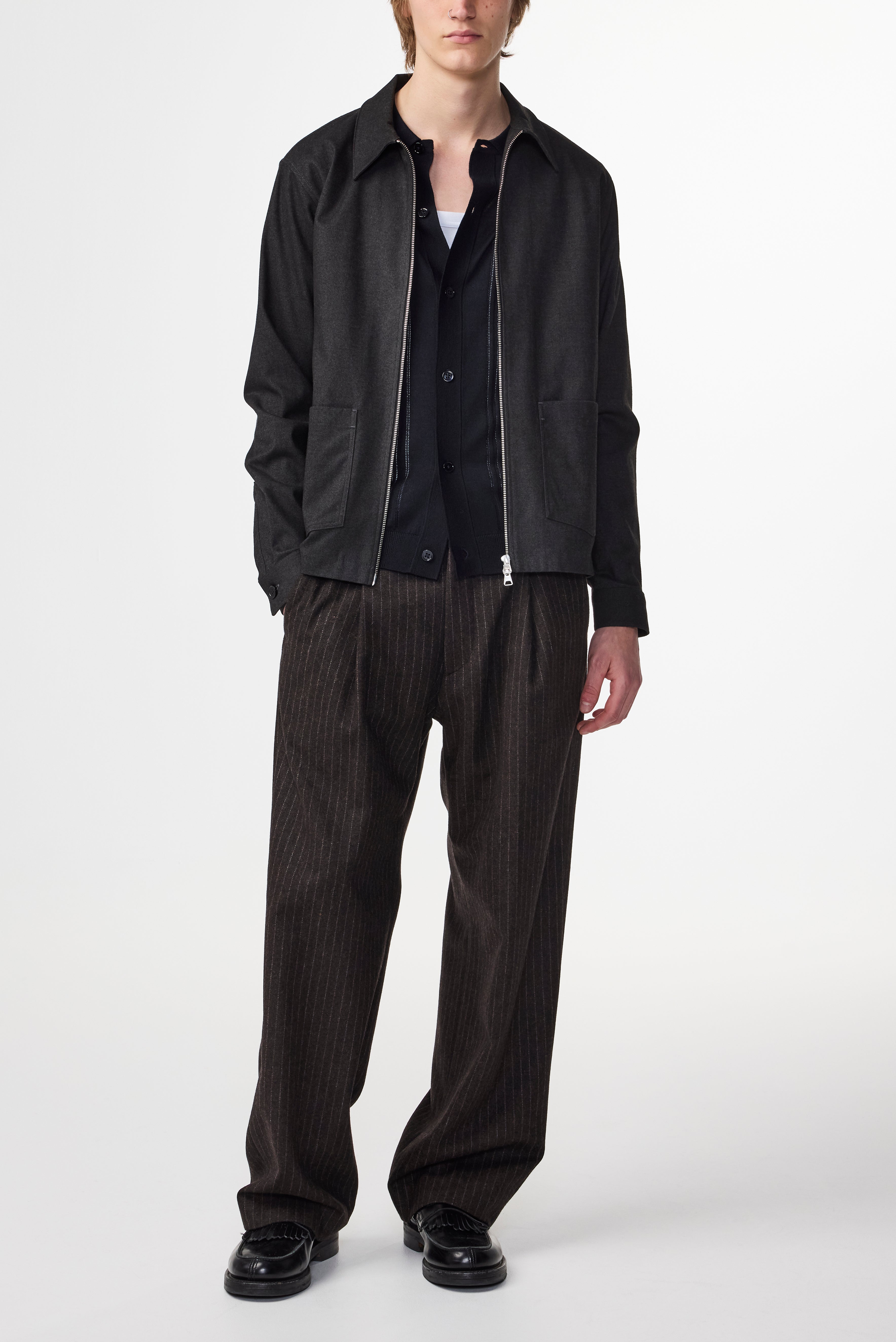 NN07 Virgil Zip Jacket Zip Jacket Black Multi 1067