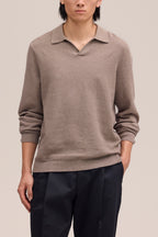 NN.07 Paul Long Sleeve Knitted Polo 60019  - Mable Husk