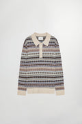 NN07 Robbie Fair Isle Knit Polo 60004