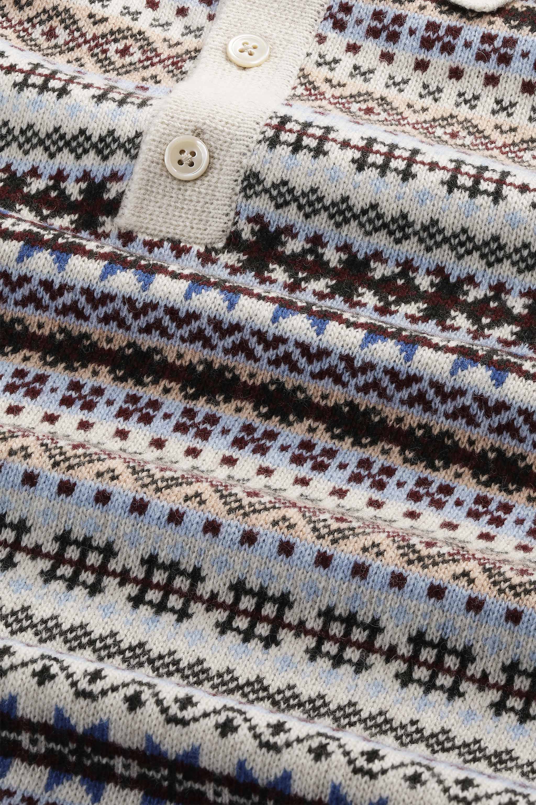 NN07 Robbie Fair Isle Knit Polo 60004