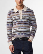 NN07 Robbie Fair Isle Knit Polo 60004