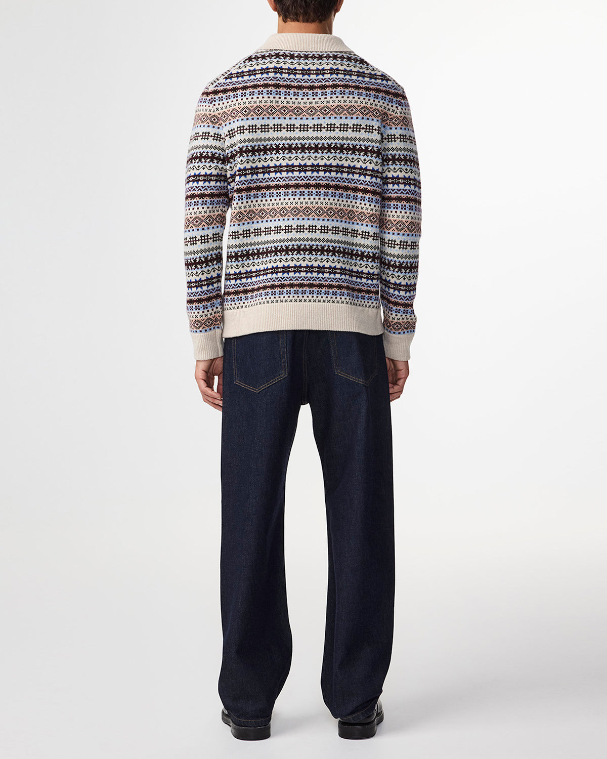 NN07 Robbie Fair Isle Knit Polo 60004