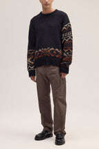 NN07 Emil Fair Isle Wool Blend Sweater 60032