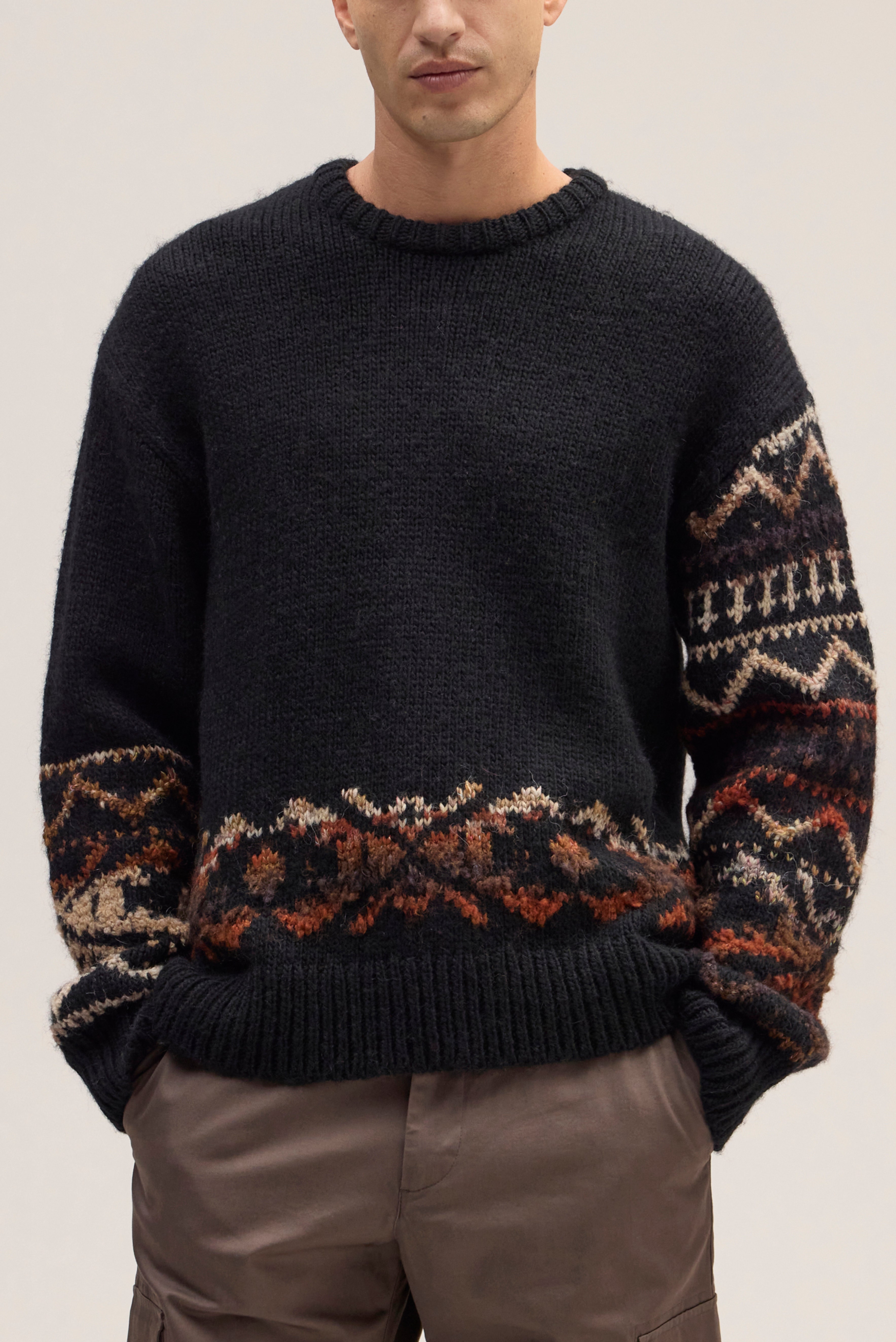 NN07 Emil Fair Isle Wool Blend Sweater 60032