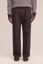 NN.07 Kay Pleated Relaxed Fit Trousers 1420 - Deep Truffle