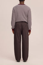 NN.07 Kay Pleated Relaxed Fit Trousers 1420 - Deep Truffle