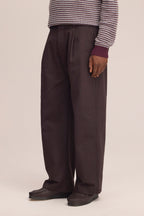 NN.07 Kay Pleated Relaxed Fit Trousers 1420 - Deep Truffle