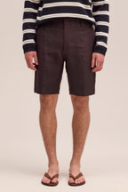 NN.07 Billie Panama Shorts 1808 - Deep Truffle