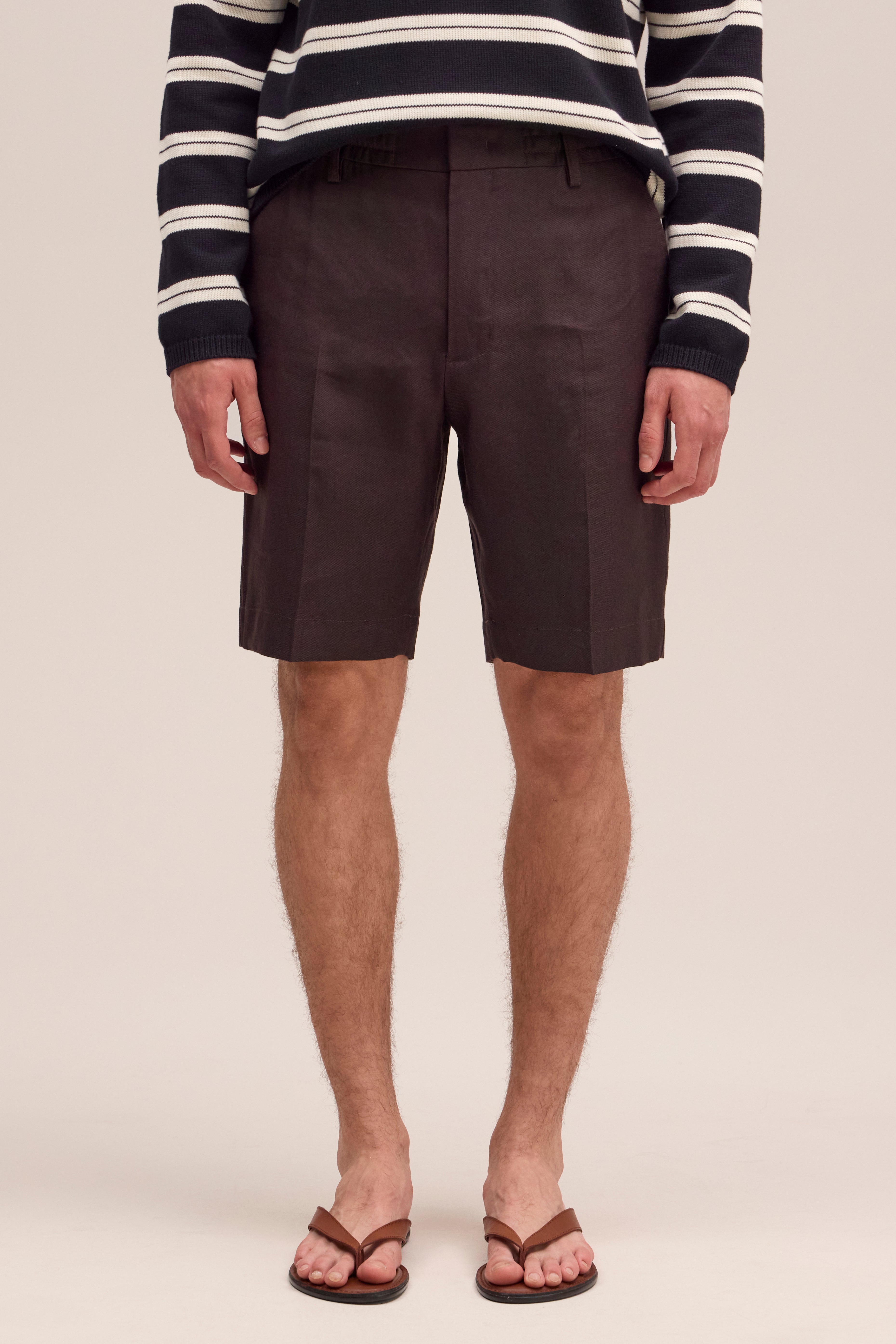 NN.07 Billie Panama Shorts 1808 - Deep Truffle