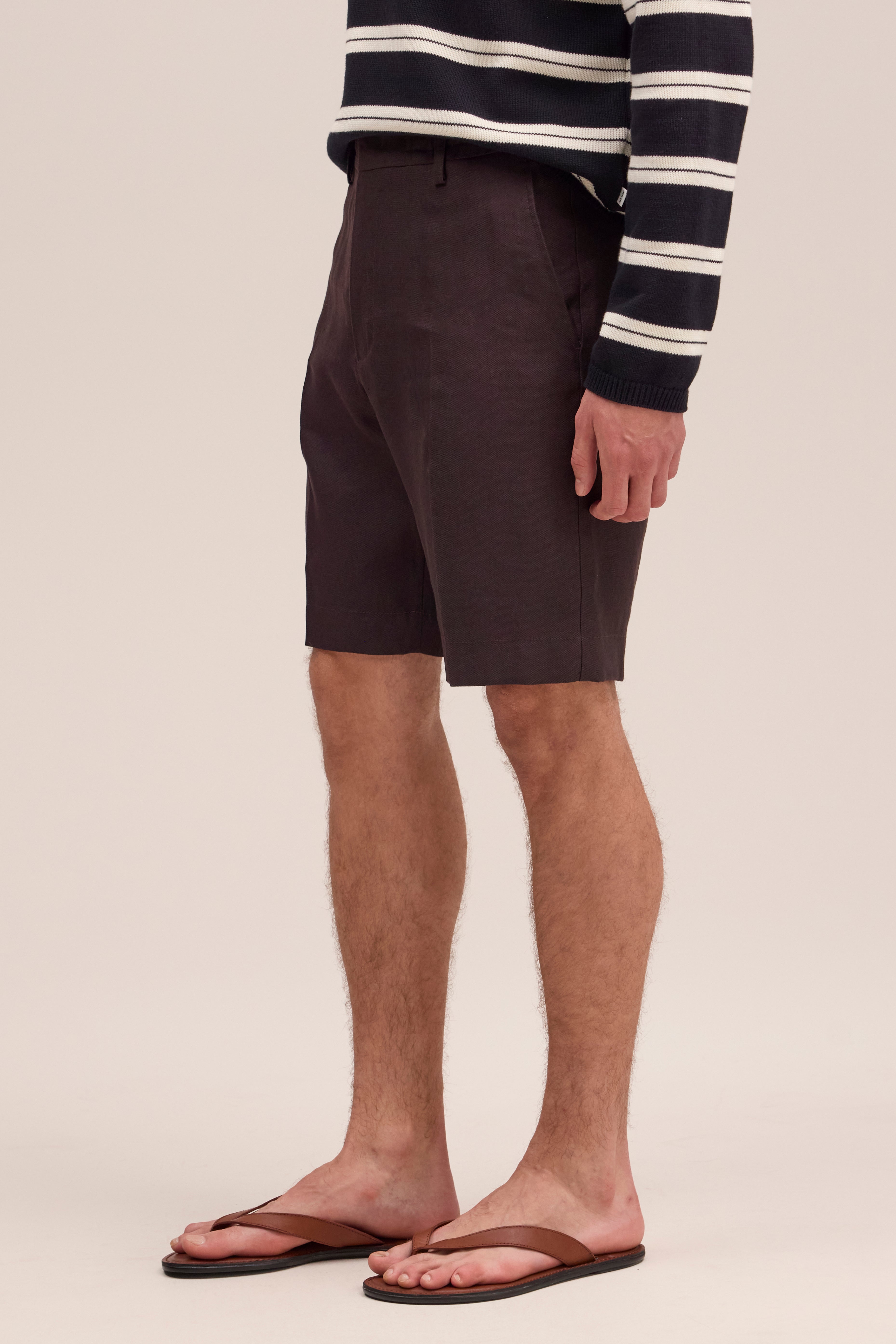 NN.07 Billie Panama Shorts 1808 - Deep Truffle