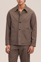 NN.07 Blaze Seersucker Hybrid Jacket - Mable Husk