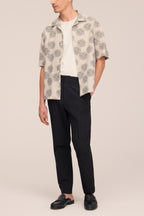 NN.07 Billie Seersucker Trousers 10038 - Navy Blue