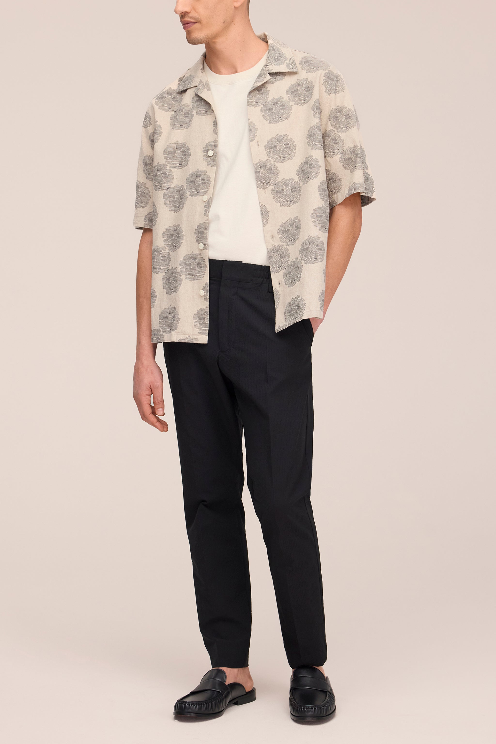 NN.07 Billie Seersucker Trousers 10038 - Navy Blue