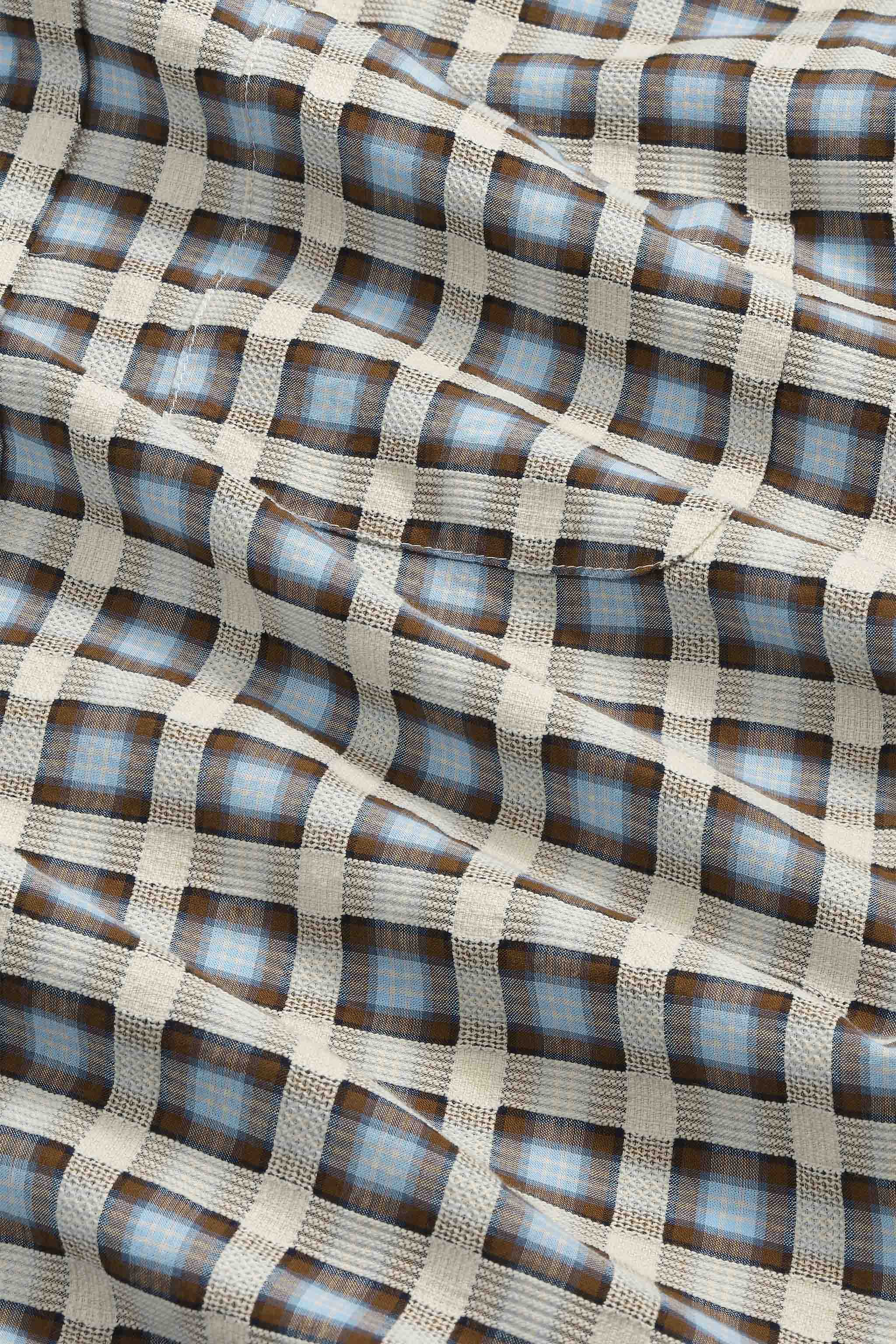 NN.07 Deon Long Sleeve Check Shirt 50037 - Blue Check