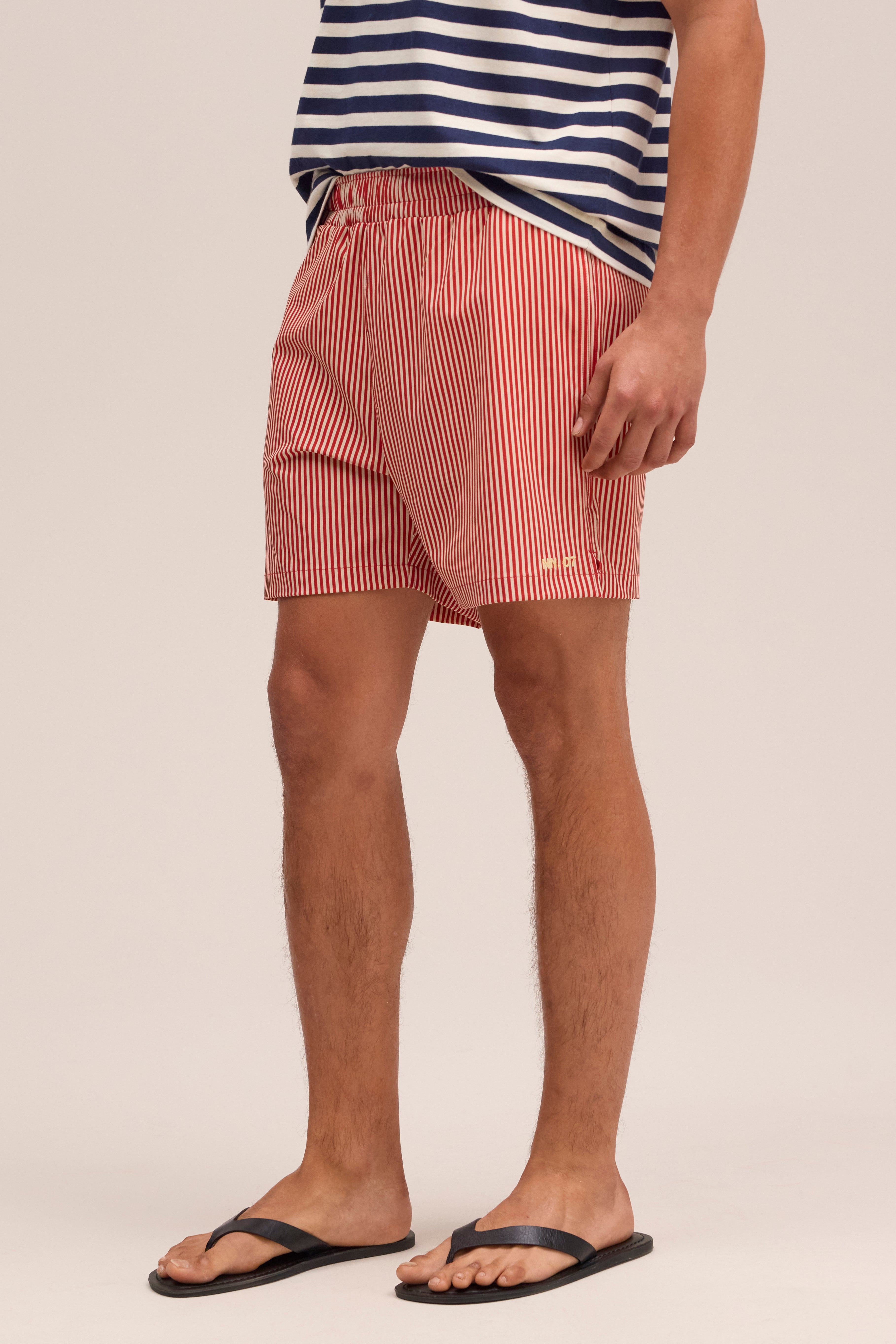 NN.07 Holiday Swim Shorts 10039 - Red Stripe