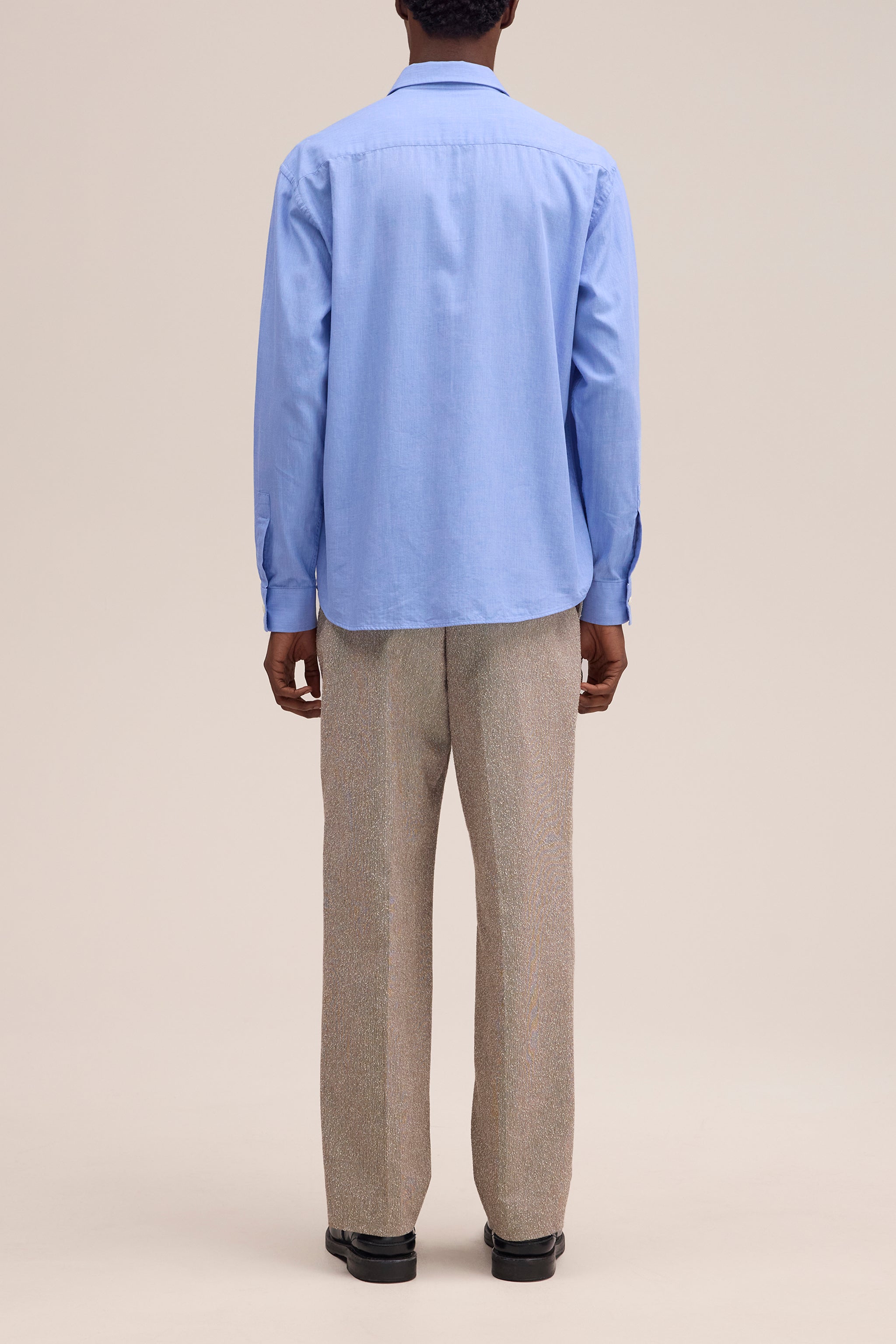NN.07 Deon Long Sleeve Chambray Shirt 50053 - Blue Quartz