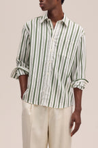 NN.07 Deon Long Sleeve Striped Shirt 50039 - 343 Capers